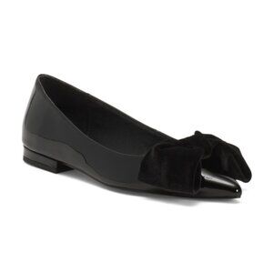 CECELIA NEW YORK Leather Brie Bow Flats